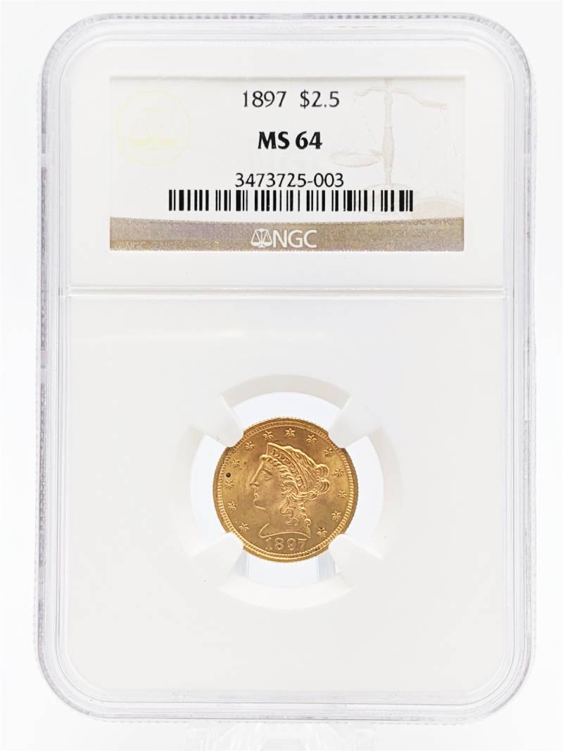 1897 NGC MS64 $2.50 Liberty